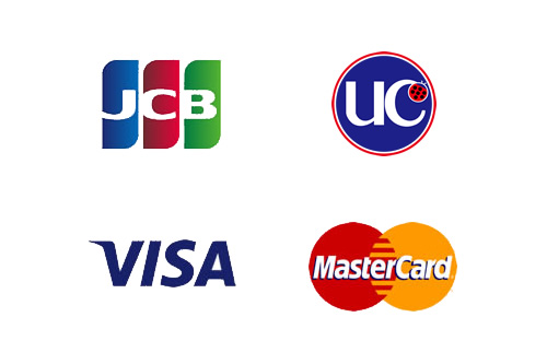 JCB、UC、VISA、Mastercard